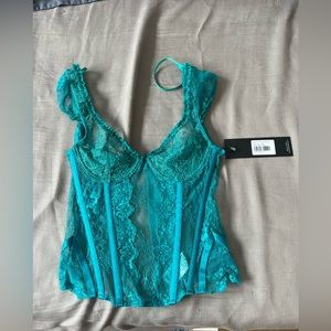 BEAUTIFUL TEAL CORSET (never worn - tags still on)